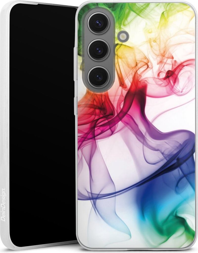DeinDesign Slim Hülle für Samsung Galaxy S25 Silikon Case Ultra Dünn Handyhülle Farbe Regenbogen Wasser