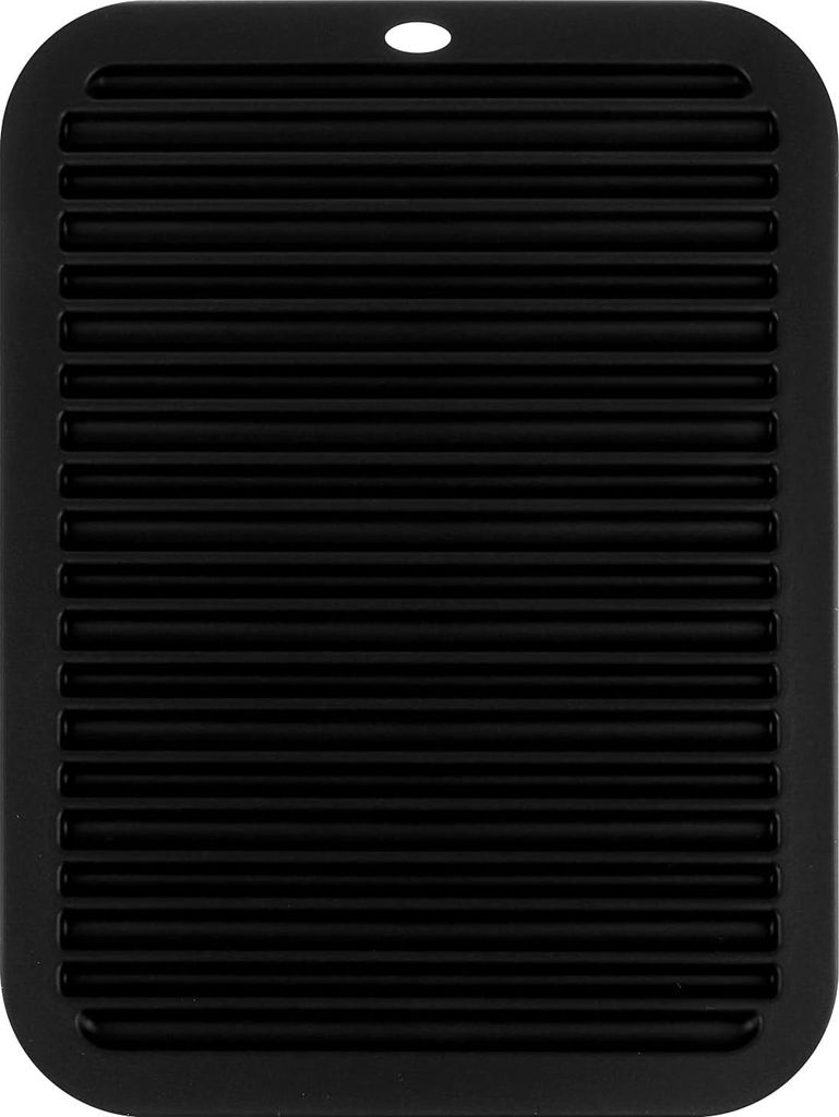 Hitzebeständige Silikonmatte für Haarstyling - 30,5 x 22,9 cm - Schwarz