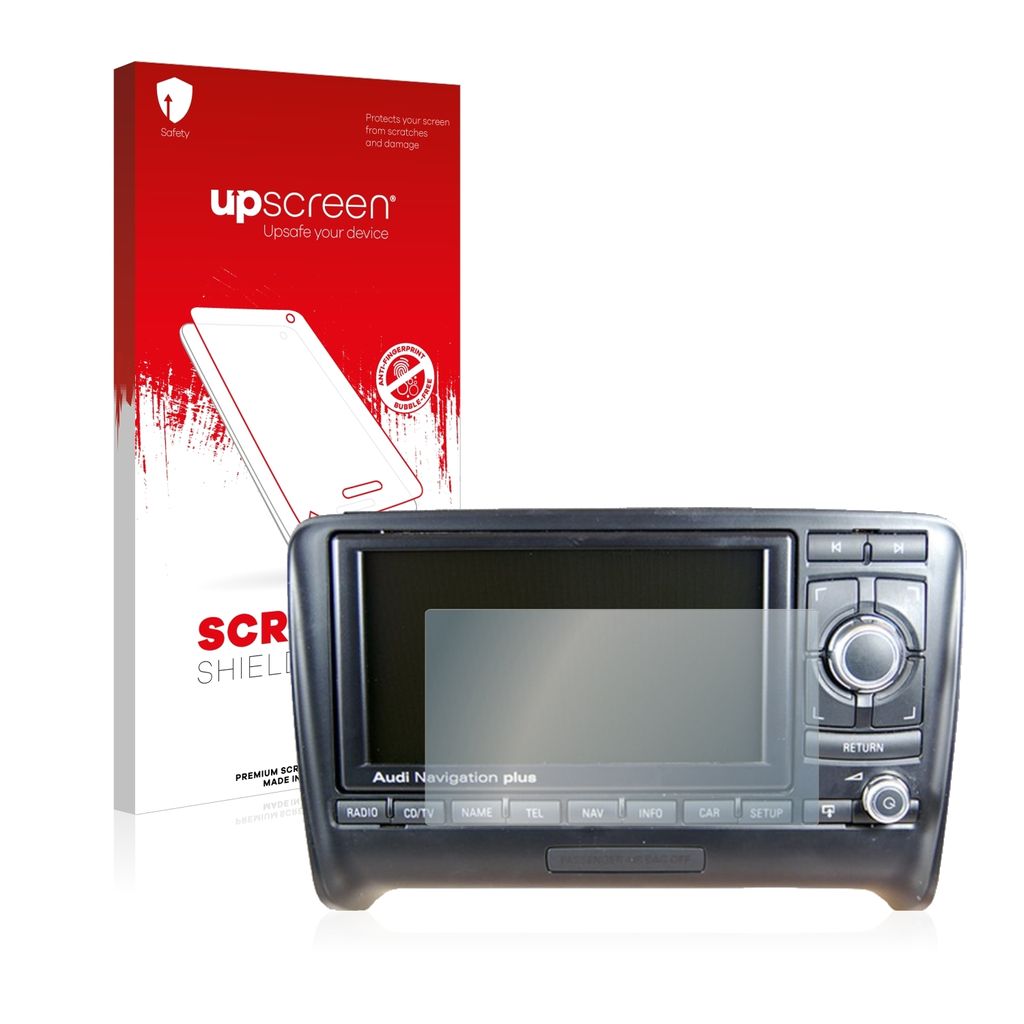 upscreen Schutzfolie für Audi A3 8P 2004-2012 RNS-E Displayschutz Displayschutzfolie Folie Klar Transparent