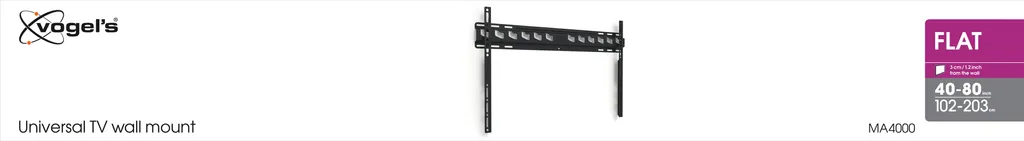 Vogel's 8574000 Fixation TV Ultra Robuste avec Système d'Inclinaison