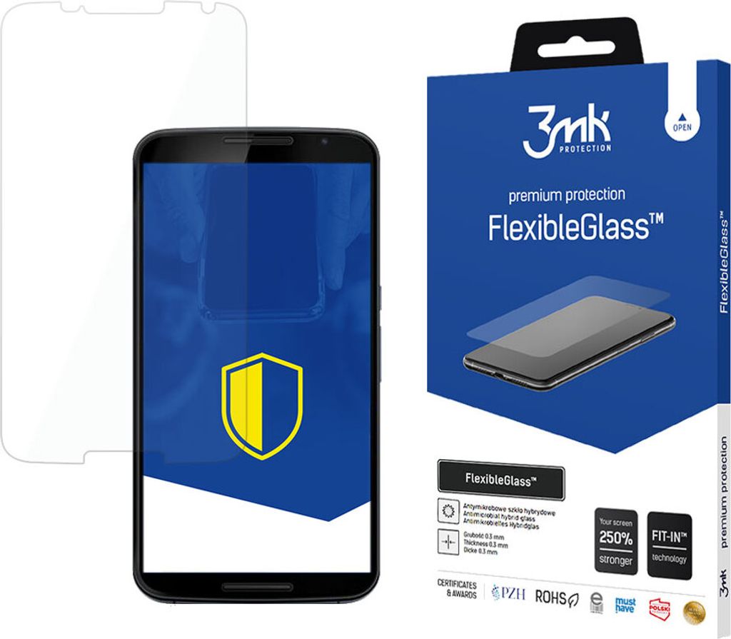 3mk Display Hybridglas FlexibleGlass für Motorola Google Nexus 6 0,3mm 7H