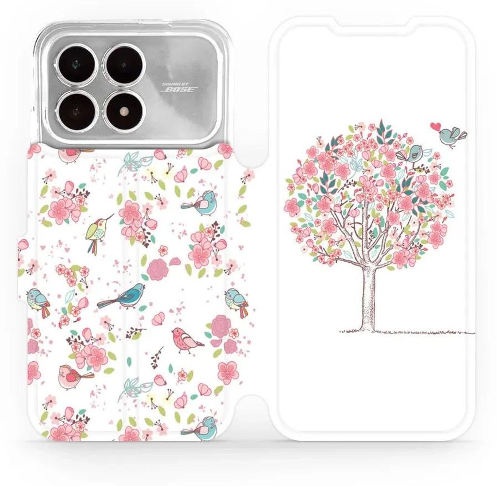 Handyhülle mit klappe für Xiaomi POCO F8 Pro, Mobiwear Book, Rosa Hain