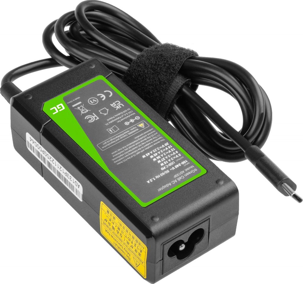 Green Cell AD133P, Laptop, Drinnen, 100 - 240 V, 50/60 Hz, 45 W, 5 - 20 V