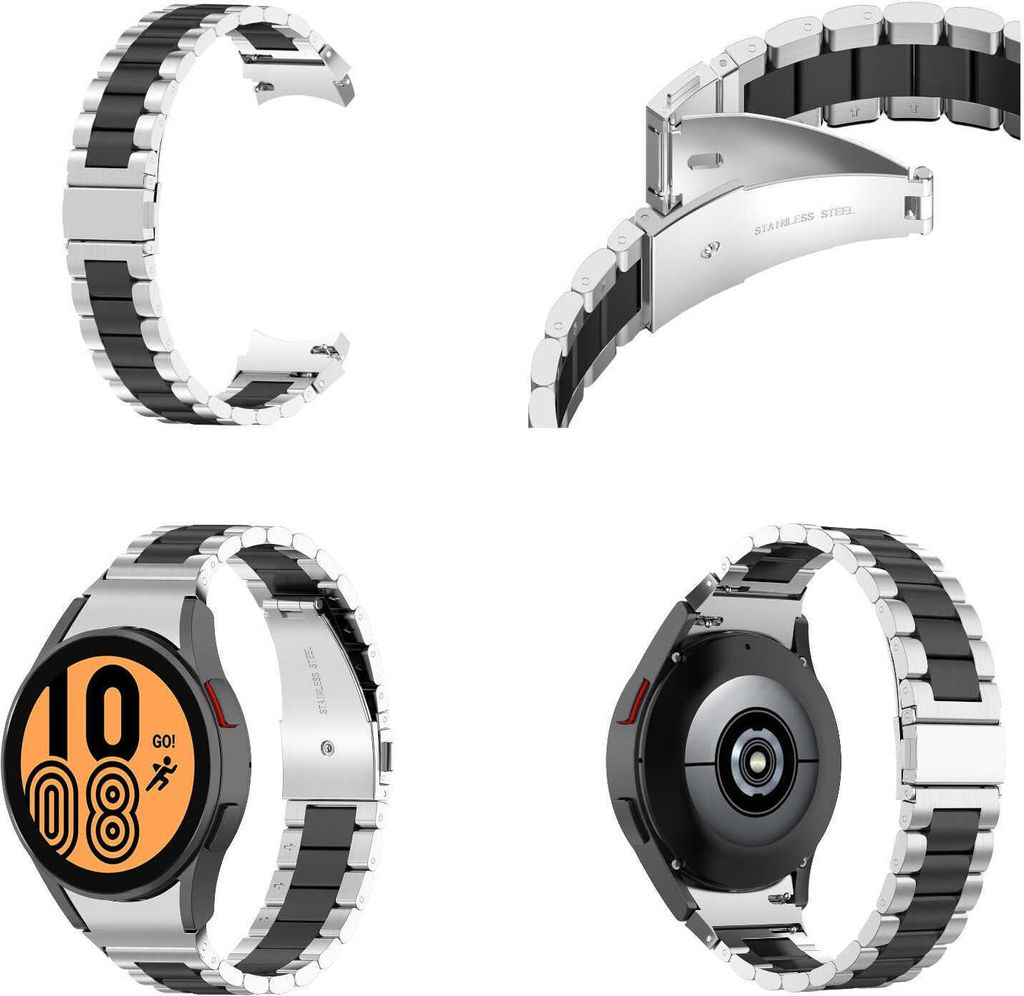 Für Samsung Galaxy Watch FE 6 5 4 Normal Pro Classic alle Größen Armband Edelstahl