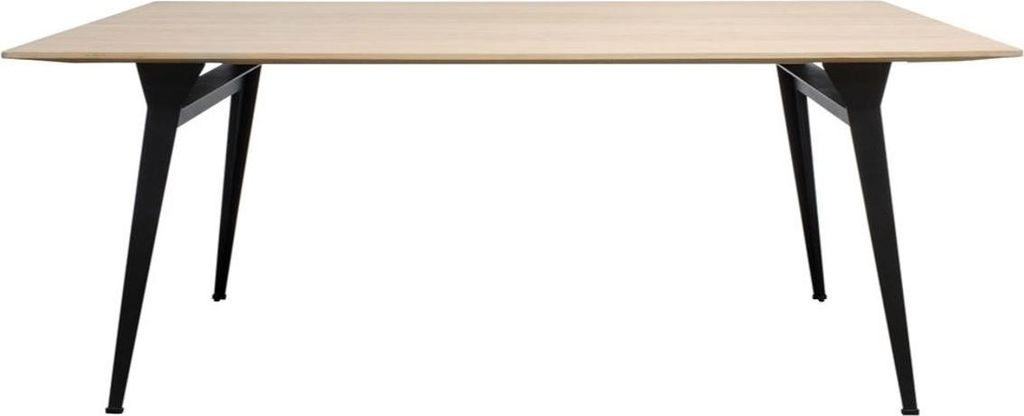 Casa Padrino Esstisch Naturfarben / Schwarz - Luxus Esszimmermöbel
