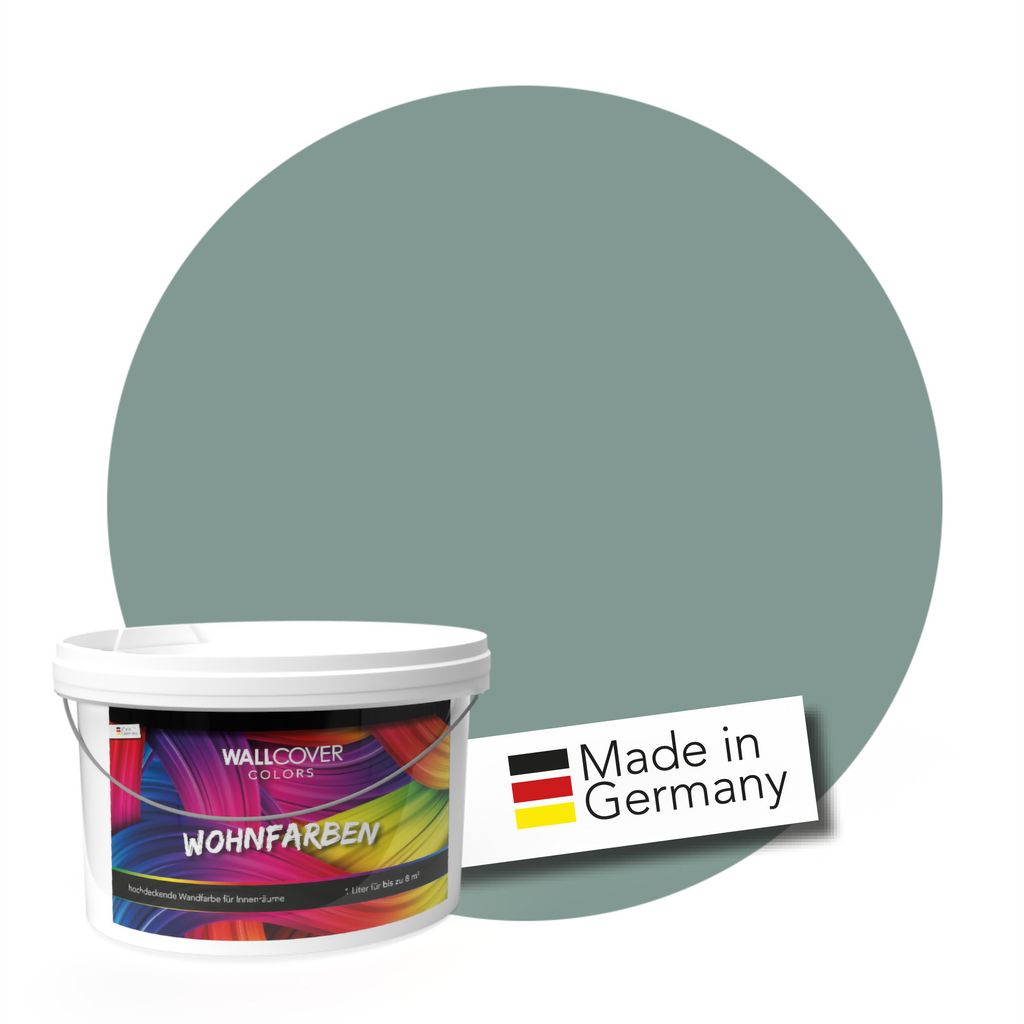 WALLCOVER Wandfarbe Graugrün Hochdeckend Klasse 1 Matt 2,5L Produktbild 