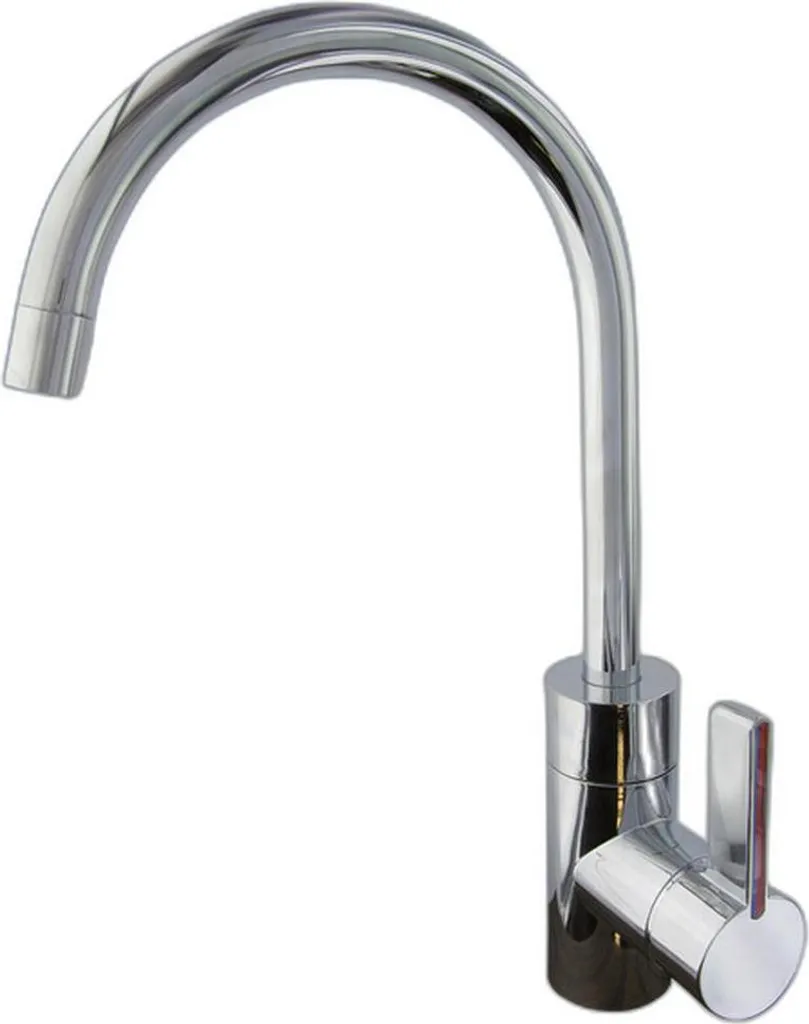 Robinet cuisine Lucca Comet Chrome - Bec orientable et design compact - 2