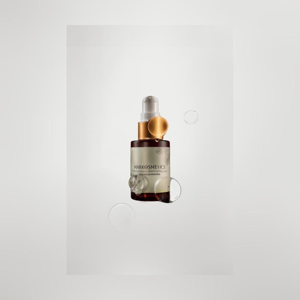 Markosméticos - Anti-Aging Gesichtsserum mit Hyaluronsäure und Bidens Pilosa - Veganes Serum gegen Falten und Pigmentflecken 30 ml