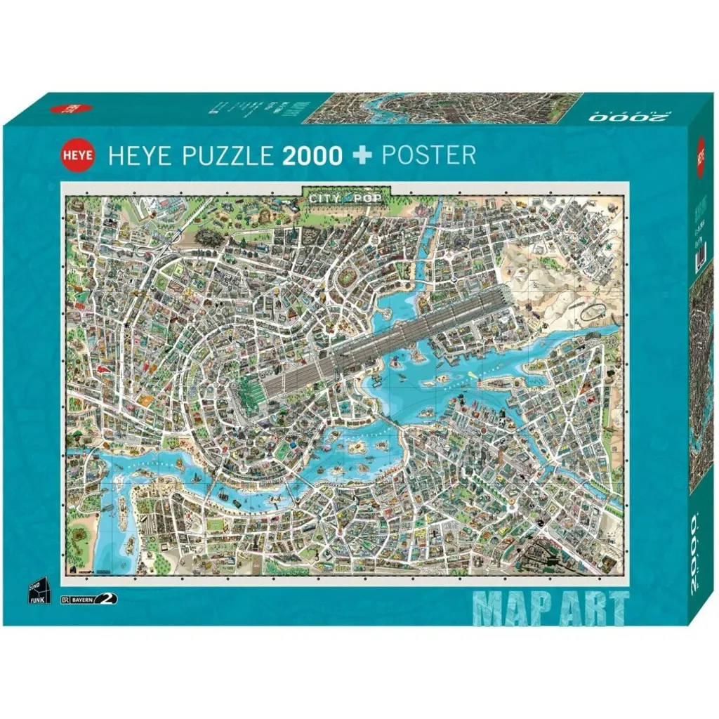 Heye 29844 Puzzle Ville de Pop 2000 pièces - Haute qualité d'impression