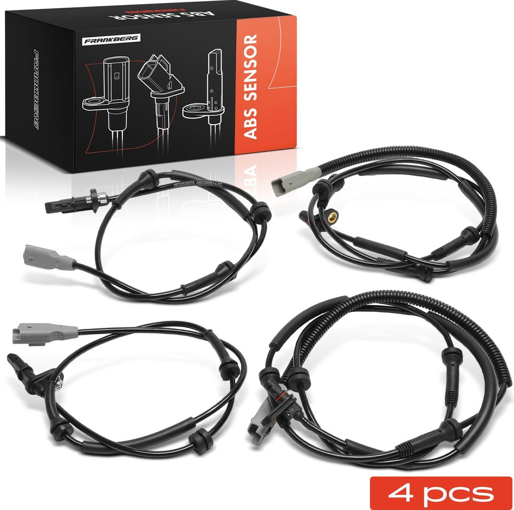 Frankberg 4x ABS Sensor Vorne Hinten für Peugeot Expert Citroën Jumpy Fiat