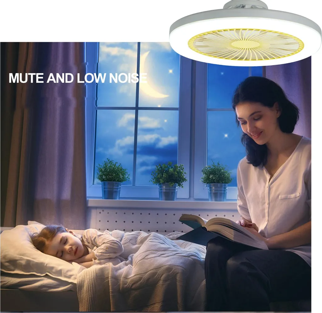 Lampe ventilateur plafond E27 multi-usage avec 3 modes de ventilation - 6