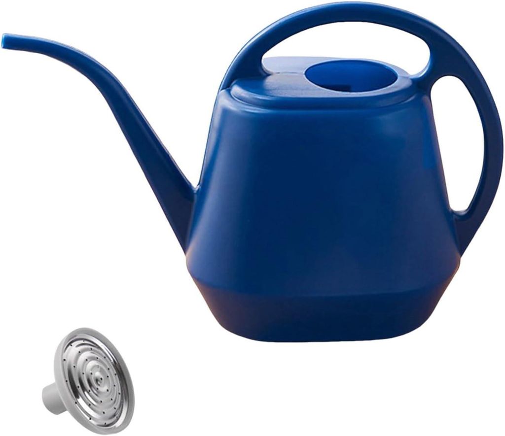 4-Liter-Gießkanne mit langem Ausguss, transparente Kunststoffgießkanne, abnehmbare feine Wasserlöcher, Gießkanne für Zimmer- und Gartenpflanzen