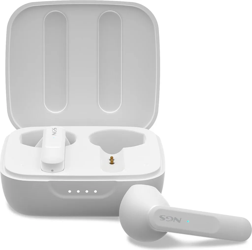 Écouteurs sans fil Bluetooth NGS Artica Move blancs pour musique et appels