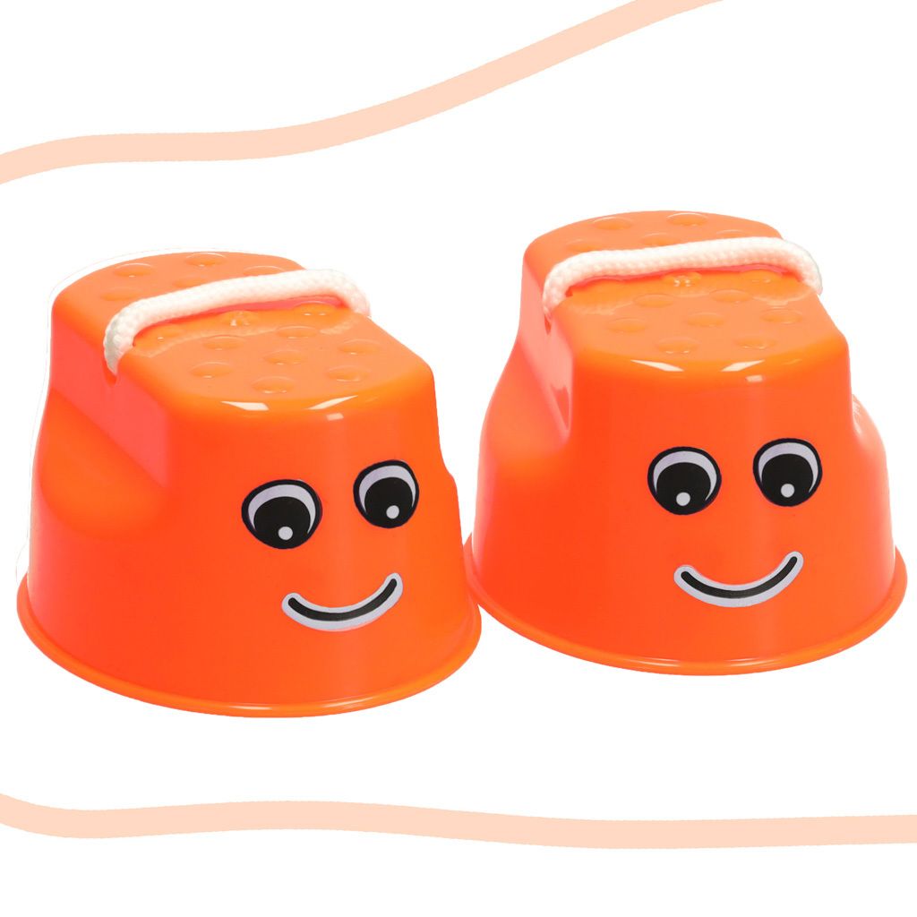 KIK KX7532 Dětské chůdy plast 10 x 5,5 x 6cm 2 ks oranžové Obrázek produktu 2