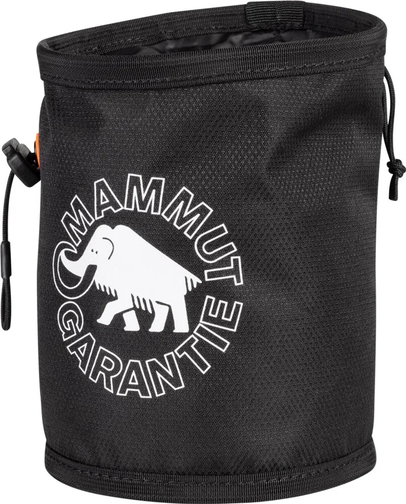Mammut Gym Print Chalk Bag Noir avec Doublure Polaire et Porte-Brosse