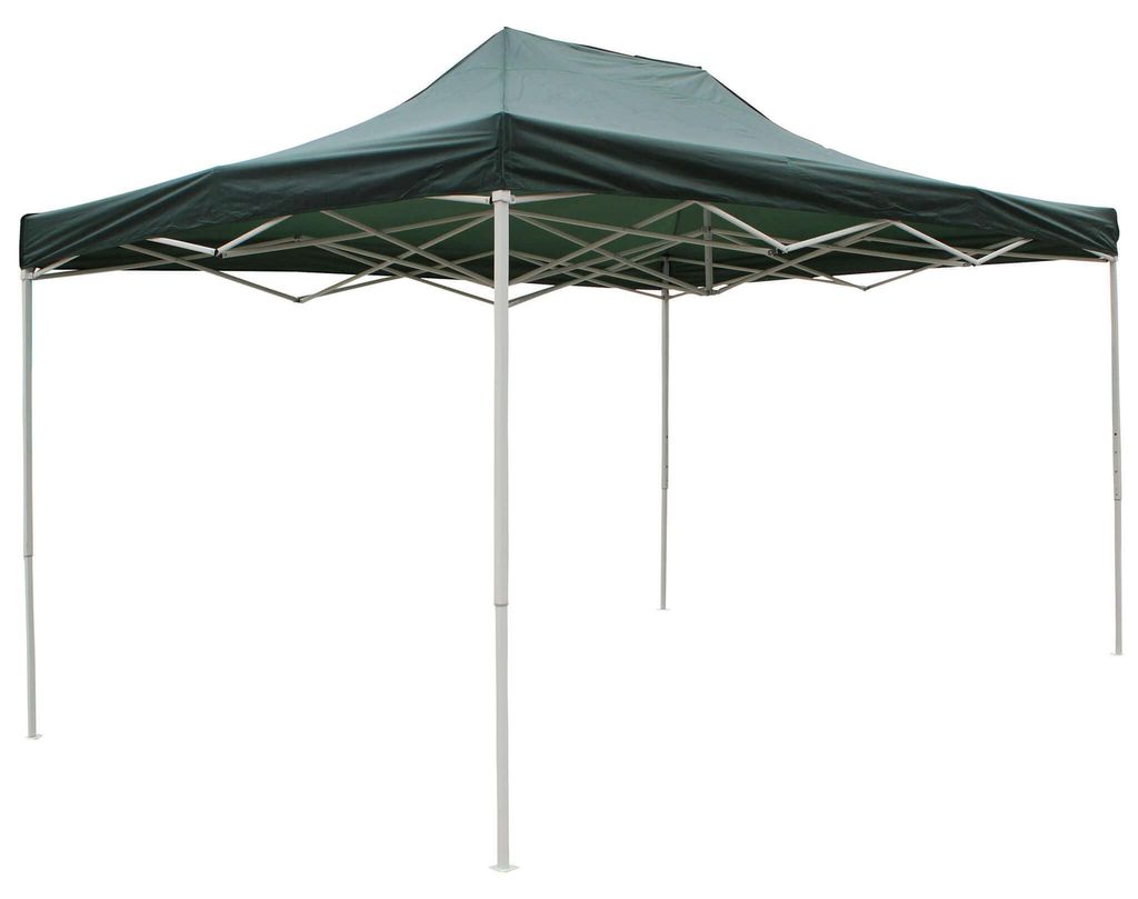 Gartenpavillon aus Stahl und Polyester 3x4,5 m grün Lavinia