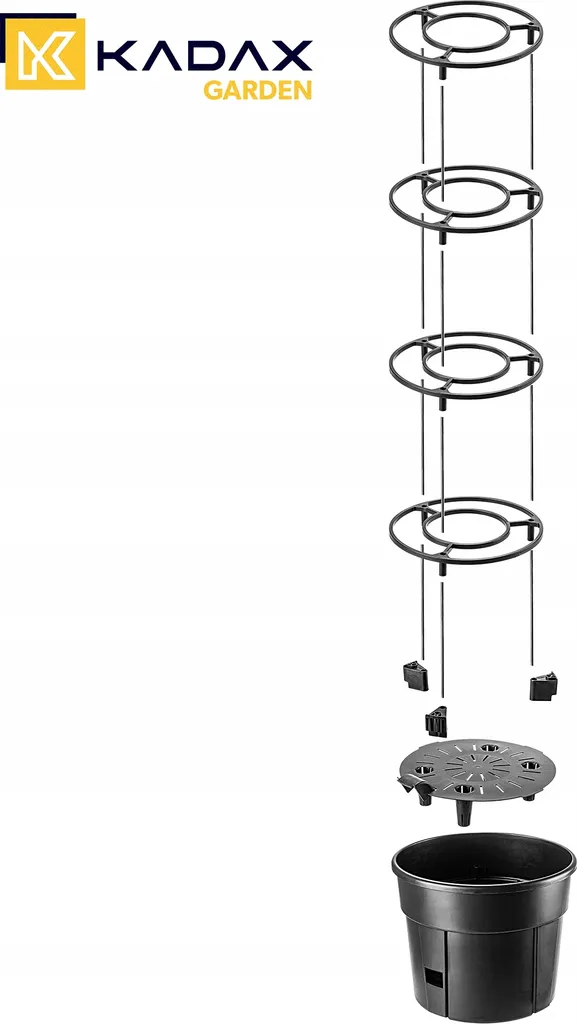 Pot de Fleur pour Tomates avec Support de Croissance Vertical 116 cm