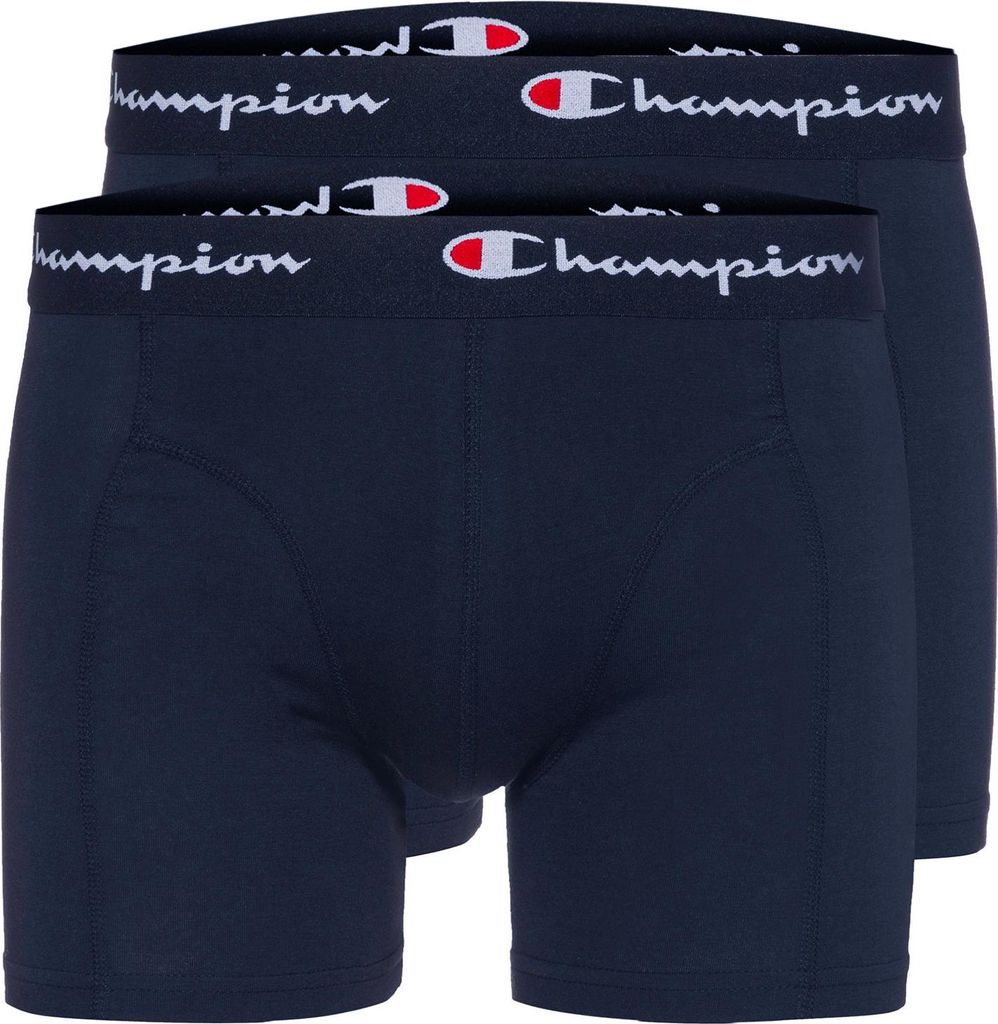 Champion Boxershorts Men Herren Unterhose Pant Boxer Unterwäsche 2er Pack, Farbe:Navy, Bekleidungsgröße:XS