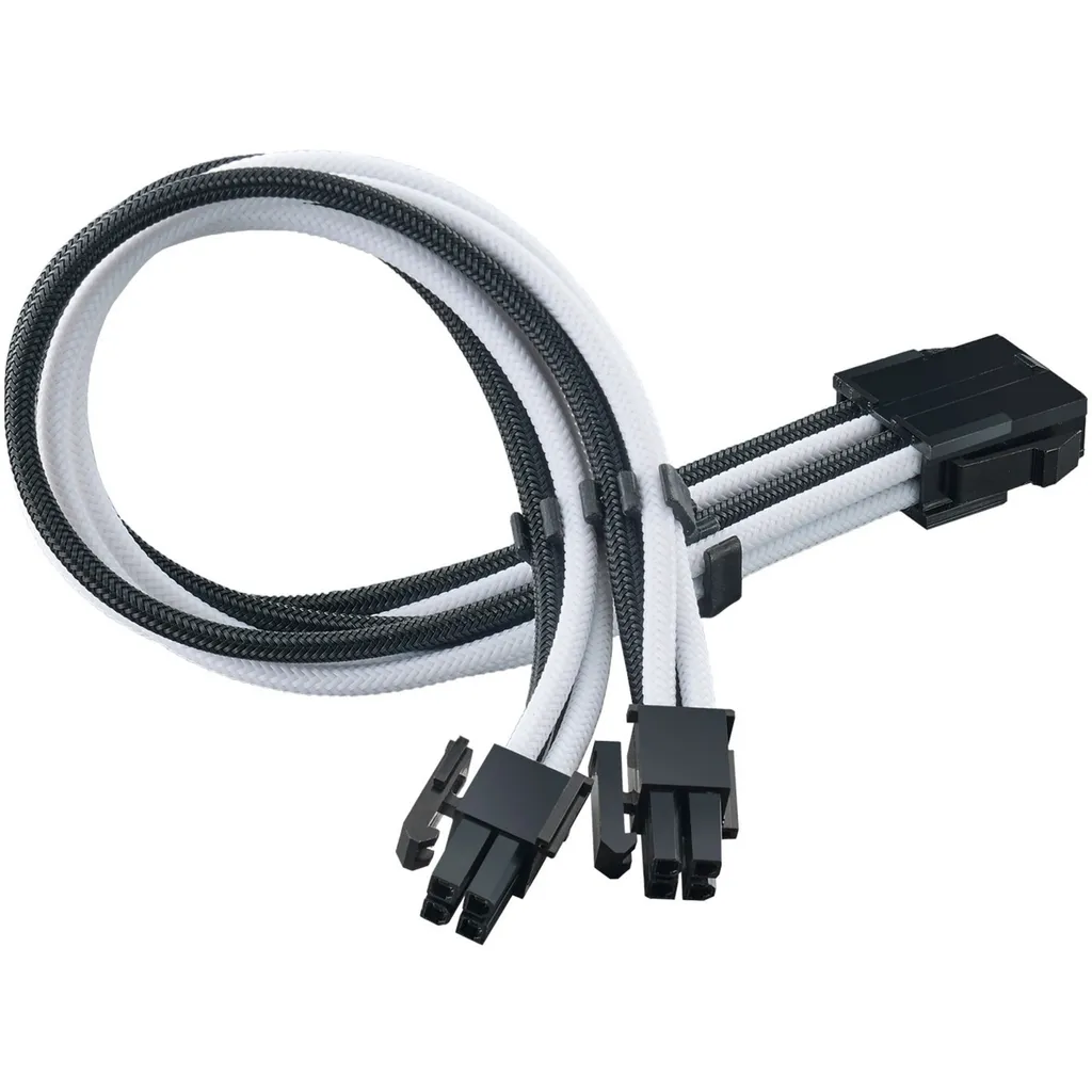 Silverstone SST-PP07E-EPS8BW Câble d'extension EPS 8 pin Noir et Blanc