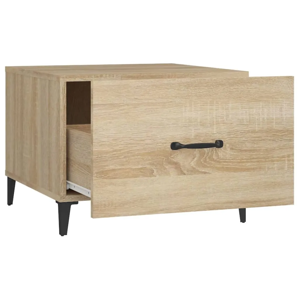 Acquista SYFAX Tavolino Basso 50x50 Rovere Sonoma e Metallo Online - 8