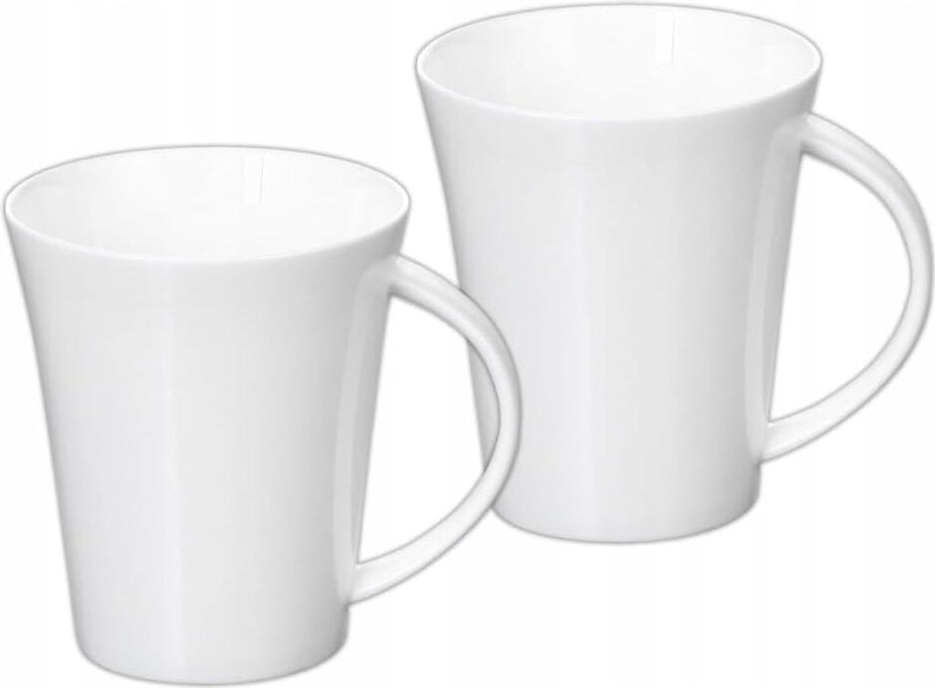 Wilmax Tassen 380 ml Weiß Porzellan 2er Set WL-993012/A2