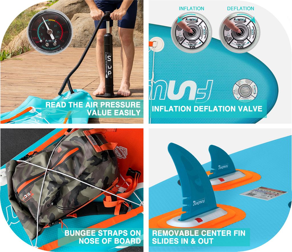 FunWater - Nafukovací prkno na pádlování, pádlo, SUP prkno, Obrázek produktu 3