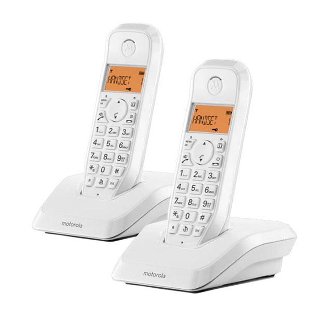 Motorola S12 Duo DECT-Telefon Anrufer-Identifikation Weiß (107S1202WHITE)