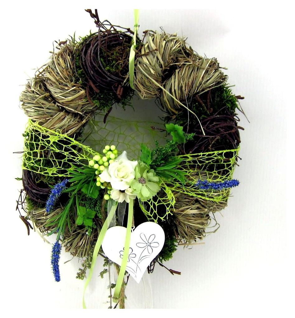 Türkranz mit Herz Ø 28 cm - Frühling - Sommer - Willkommensgruß