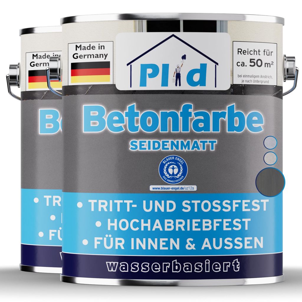 Plid Betonfarbe 5L Anthrazit – für ca. 50m² / Produktbild 