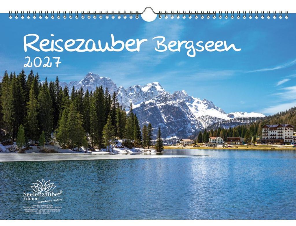 Reisezauber Bergseen DIN A3 Kalender für 2027 Bergseen Gipfel und Berge - Seelenzauber