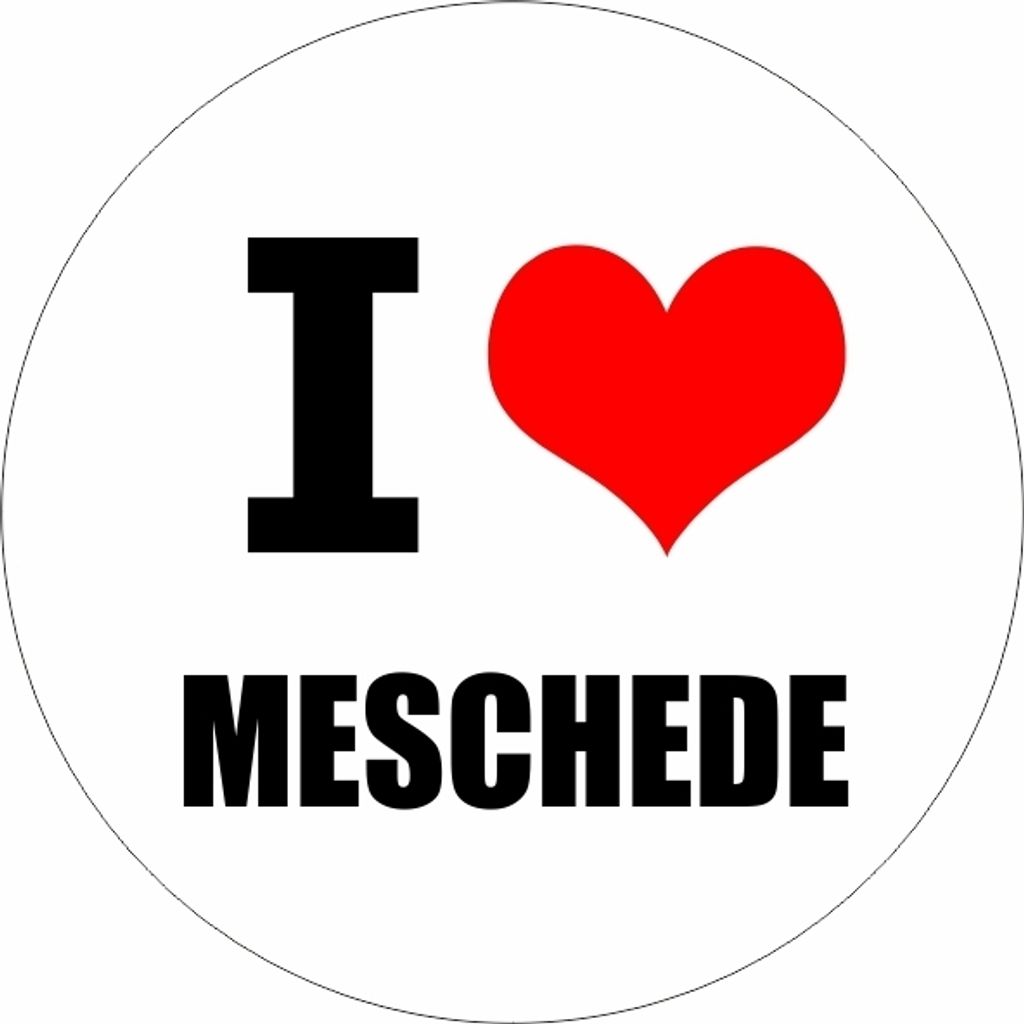 Kiwistar - Autoaufkleber - 8x8 cm - außen klebend - I love Meschede Arnsberg für Auto, Laptop, Fahrrad, LKW, Motorrad Aufkleber mehrfarbig Sticke...