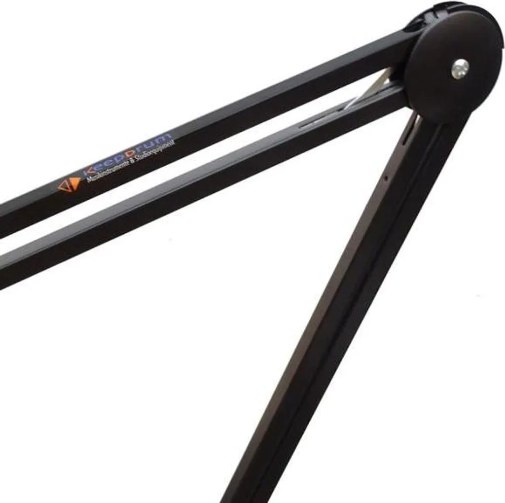 K&M 19790 Supporto Treppiede Per Tablet, Girevole 90°, Per Aste Microfono Filettatura 3/8, Regolabile, In Plastica Nera
