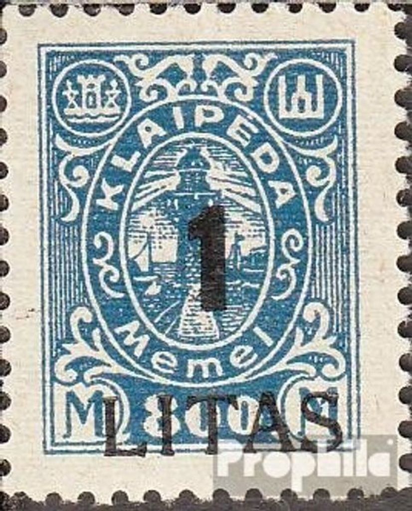 Briefmarken Memelgebiet 1923 Mi 202 mit Falz Aushilfsausgabe