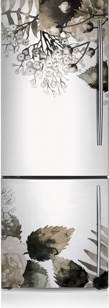 Dekoration Kühlschrank Aufkleber Magnete Küche Kühlschrankmagnete 60x180 cm - Hortensie-Blumen.