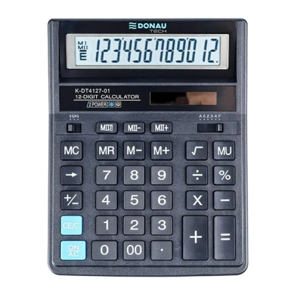 Calculatrice 12 Chiffres Donau Tech K-DT4127 - Fonction Racine Carrée