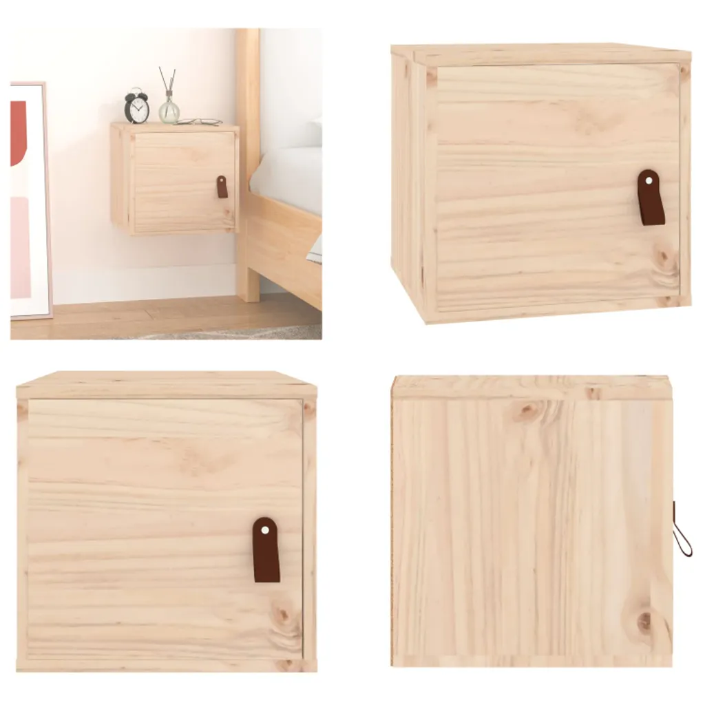 Pensile Legno Massello vidaXL 31,5x30x30 cm - Stile Nordico Pino