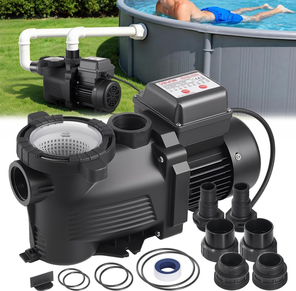 VEVOR Schwimmbadpumpe 400 W, Filterpumpe 11.100 L/H max. Produktbild 