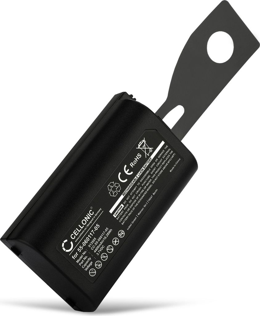 CELLONIC 1x Akku für Barcode Scanner Kompatibel mit Motorola Symbol MC3190, MC3190S, MC3100, 55-060117-05 - (4400mAh, 3.7V)