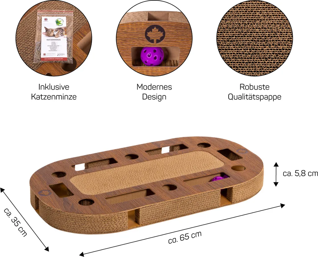 Recensione PlayPlate MEDIUM Canadian Cat - Tiragraffi e Gioco - 12