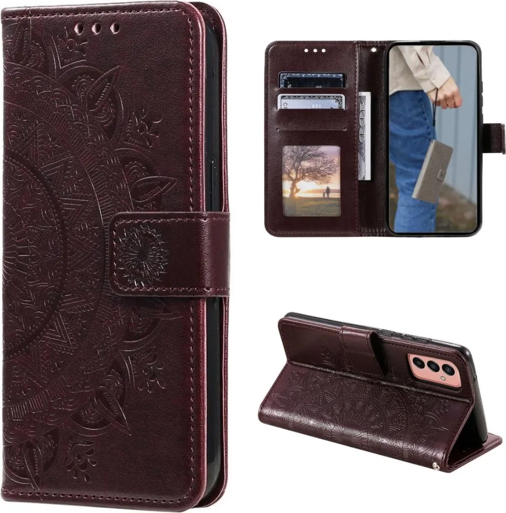 Custodia per Samsung Galaxy A14 4G/5G Custodia del telefono cellulare Flip Case Cover Bag Mandala