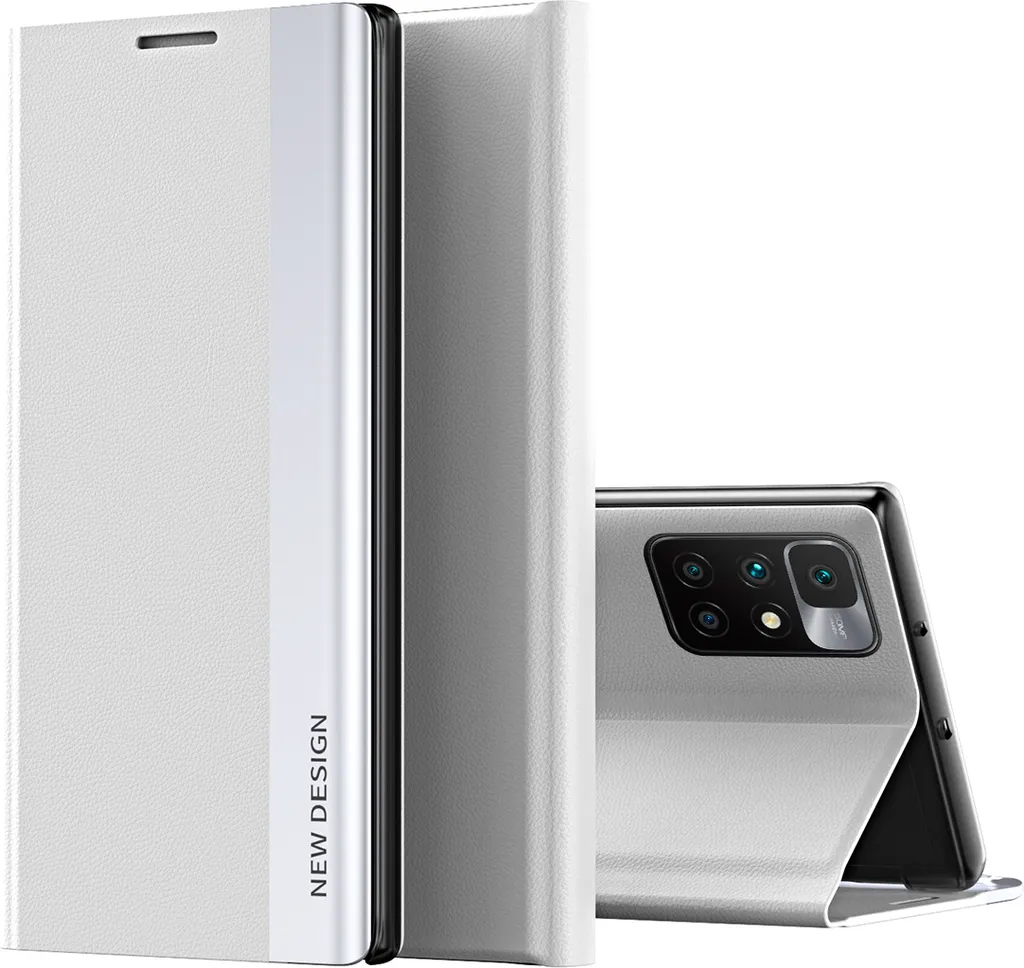 Custodia Redmi 10 Bianca: Protezione Magnetica in Finto Cuoio Premium