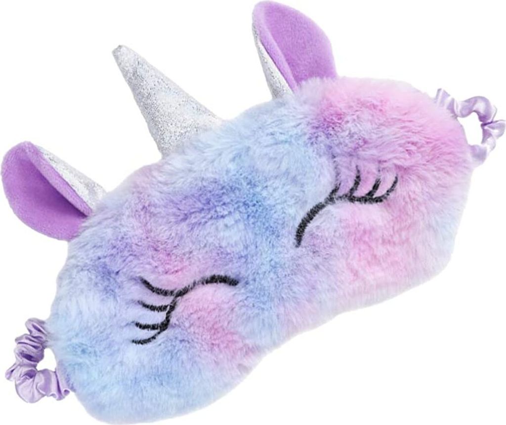 Einhorn Schlafmaske Aus Plüsch – Atmungsaktiv, Für Kinder & Erwachsene, Hellrosa