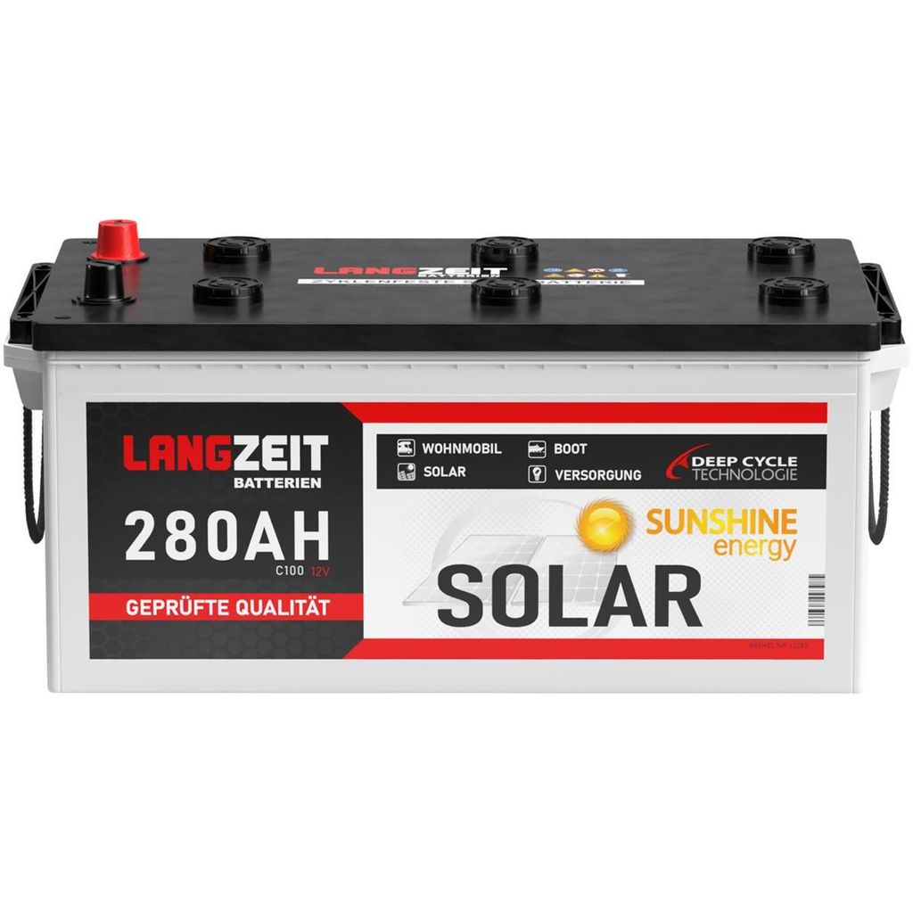 80Ah - 280Ah Solar Batterie Versorgungsbatterie Wohnmobil ( 100 120 160 220  Ah ) - opoDeals