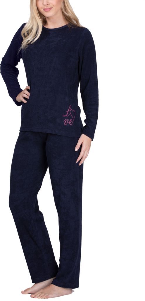 Moonline Frottee-Schlafanzug für Damen mit Motivdruck ; Produktbild 