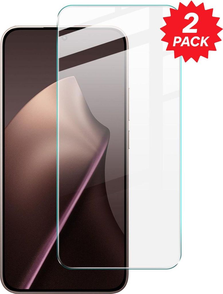 2x Gehärtetes Display Schutzglas für Xiaomi 15T 5G 9H 2.5D 0.26mm kratzfest