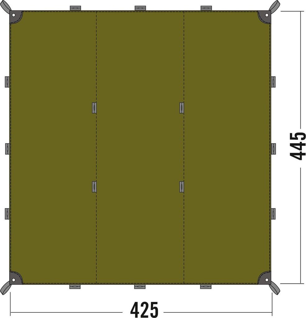 Tarp 1 425 x 445 cm Farbe light olive