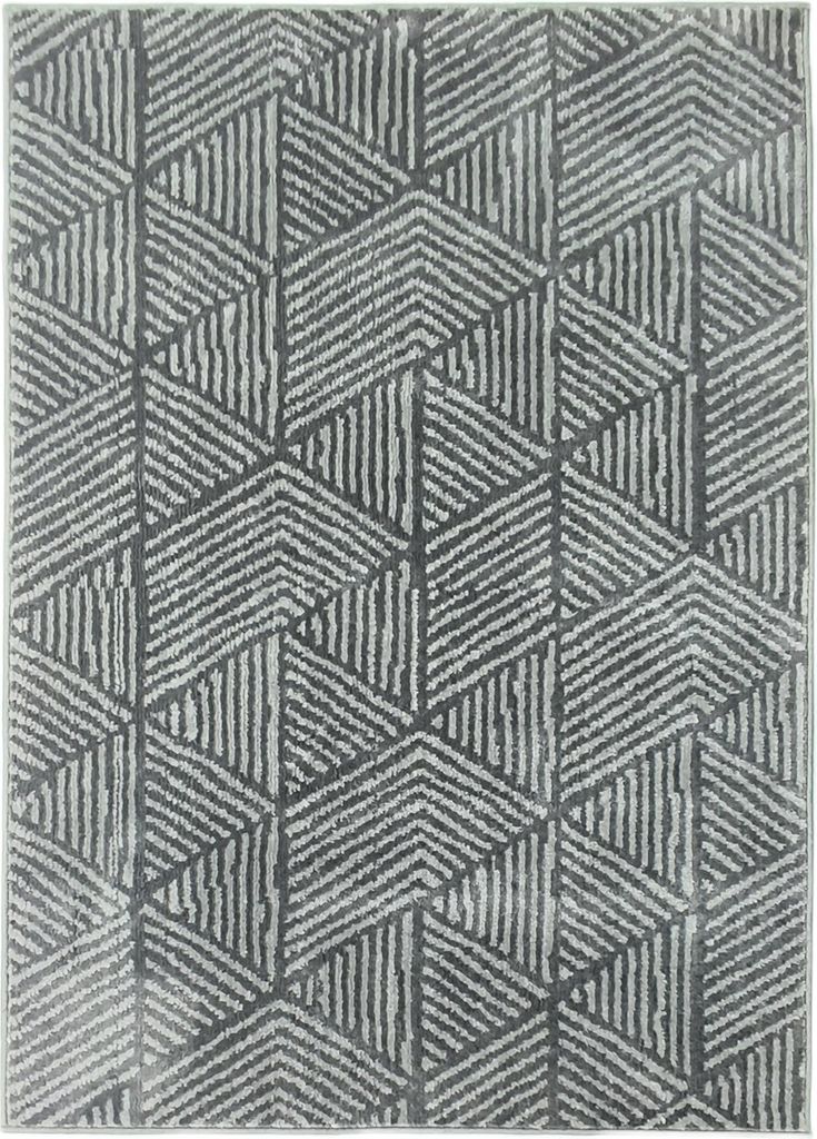 Teppich Wohnzimmerteppich im Modern Stil, waschbar Flächenteppich 150 x 80 cm Dunkelgrau