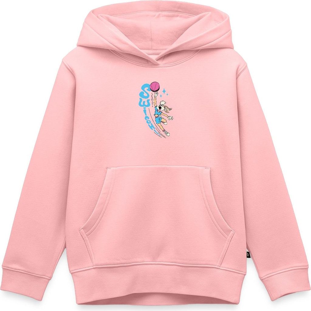 Spreadshirt Looney Tunes Lola Bunny Swish Basketball-Design Kinder Premium Hoodie, 146/152 (10 Jahre), Rosa