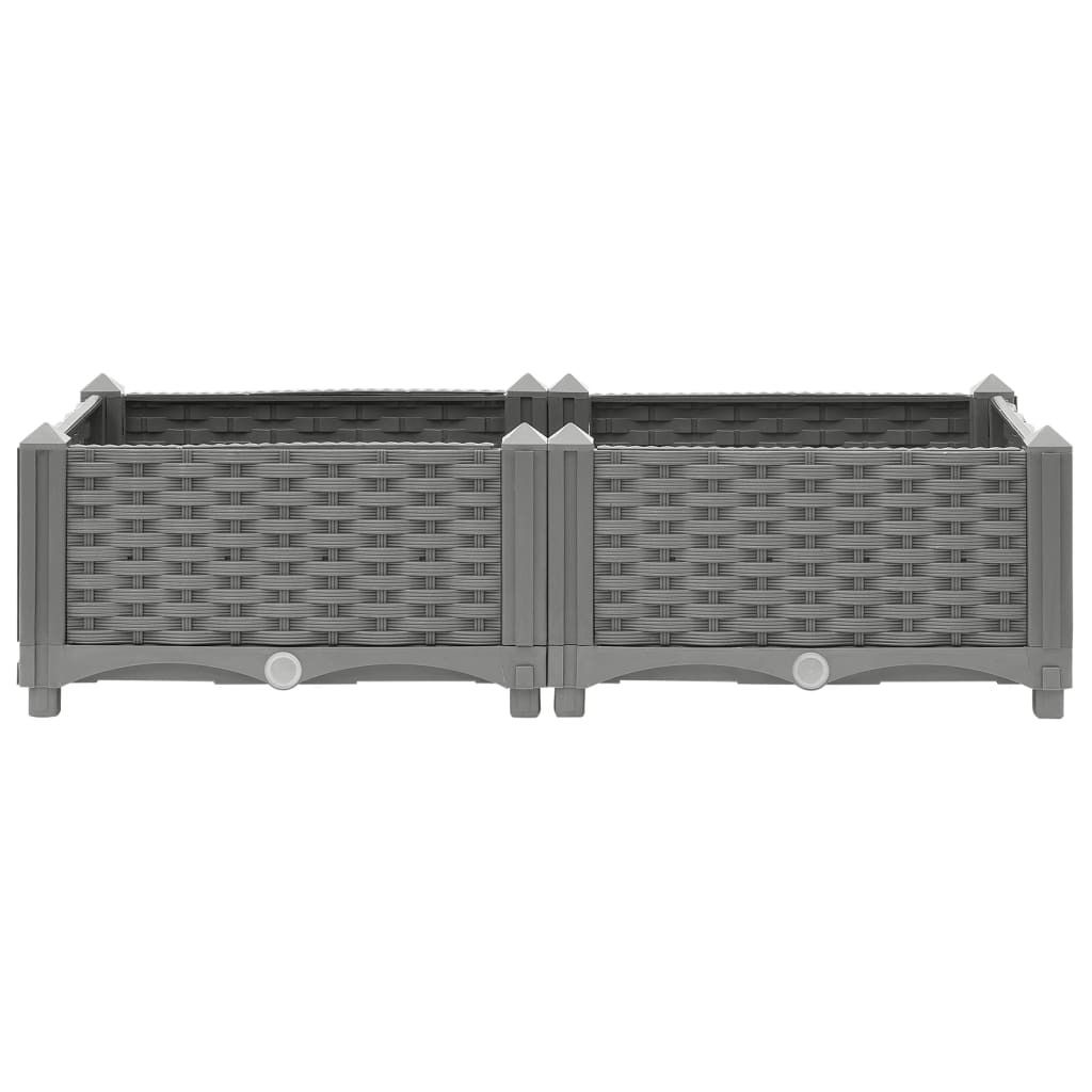 vidaXL Hochbeet 80x40x23 cm Polypropylen Produktbild 