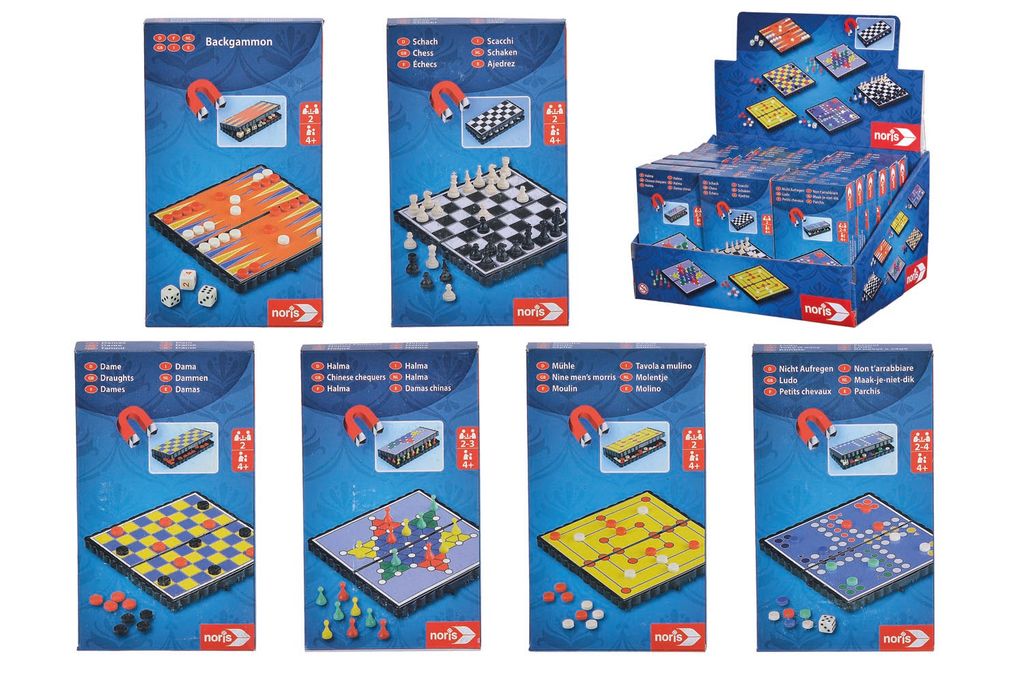 Noris 606015424 - Magnet-Reisespiele 6-sort. Produktbild 